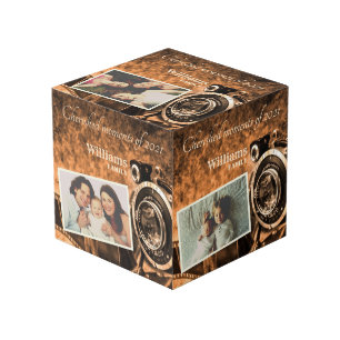 Cubo Familia de personalizados rústicos de cámara retro