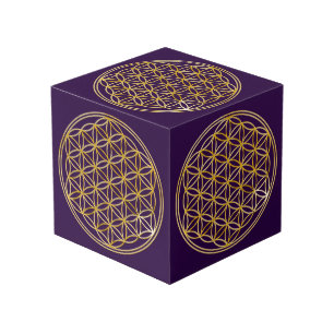 Cubo Flor de vida / Blume des Lebens - oro