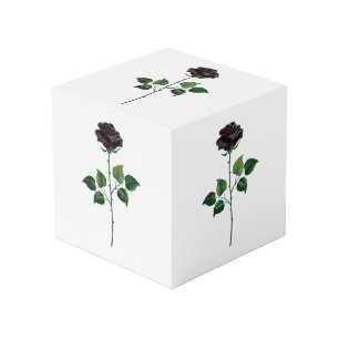 Cubo Flor rosa negra