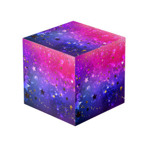 Cubo Fondo azul rosa brillante