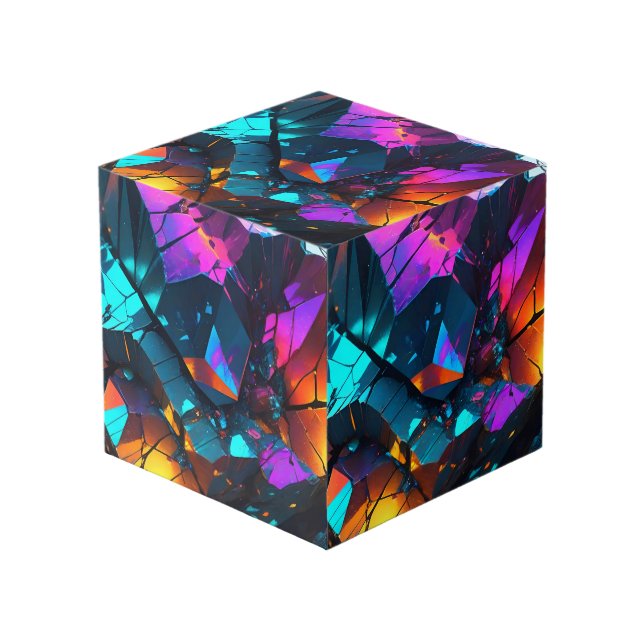 Cubo Formaciones de rock mineral brillantes (Angulo Anverso)