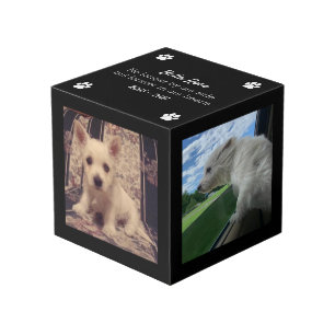 Cubo Foto de Keepsake en homenaje al perro