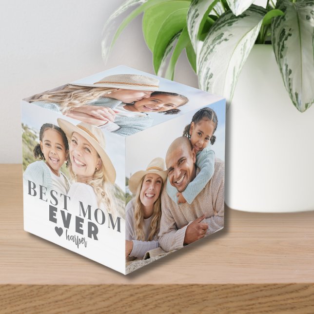 Cubo Foto personalizada de la mejor mamá (Best Mom Personalized Photo cube)