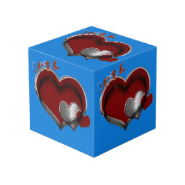 Cubo fotográfico azul Heart Magic