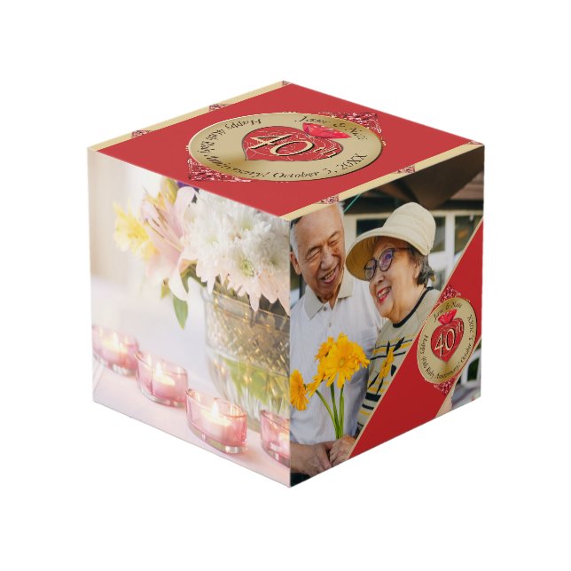 Cubo fotográfico de Ruby en el aniversario 40/15 d (Angulo Anverso)