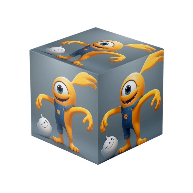 Cubo „Fröhliches Einaugenmonster mit Geisterfreund“ (Angulo Anverso)