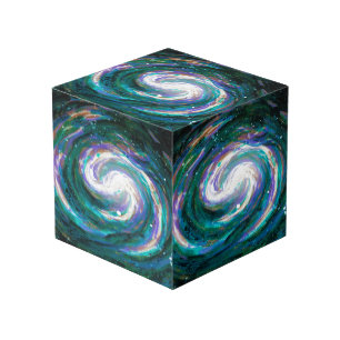 Cubo Galaxia pintada a mano