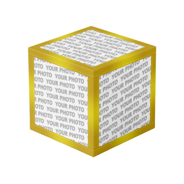 Cubo Gradientes STRIPTS - amarillo olivo + tus ideas (Angulo Anverso)