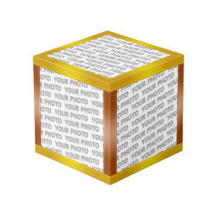 Cubo Gradientes STRIPTS - marrón amarillo oliva + tu id