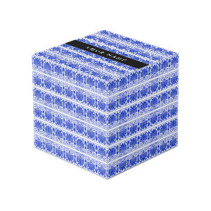 Cubo Griego Fret Arabesque Blue, Tu Nombre, Personaliza