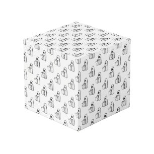 Cubo Halloween, Blanco Fantasma, Truco O Trato, Boo
