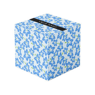 Cubo Hibisco Azul, Flores Azules, Tu Nombre