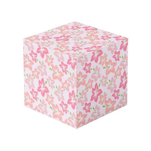 Cubo Hibiscus Rosa, Flores Rosa, Patrón De Flores