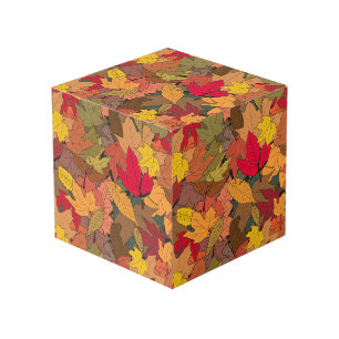 Cubo Hojas de otoño coloridas
