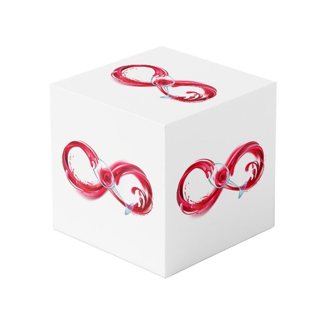 Cubo Infinito con vino Rojo (Angulo Anverso)