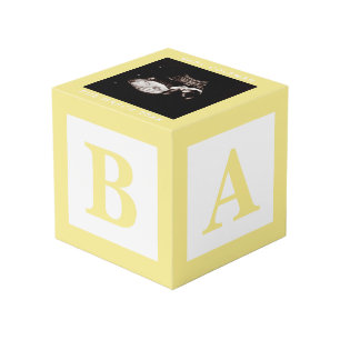 Cubo Invitación de  del embarazo en bloque para bebés