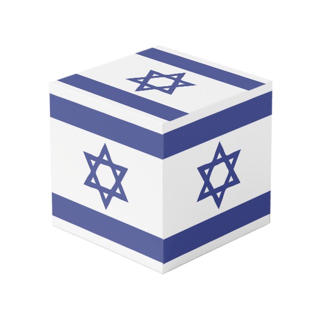 Cubo Israel Bandera Emblema (Angulo Anverso)