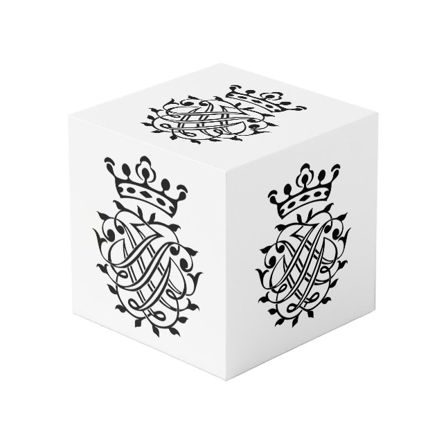 Cubo Johann Sebastian Bach Seal Escudo Monograma Insign (Angulo Anverso)