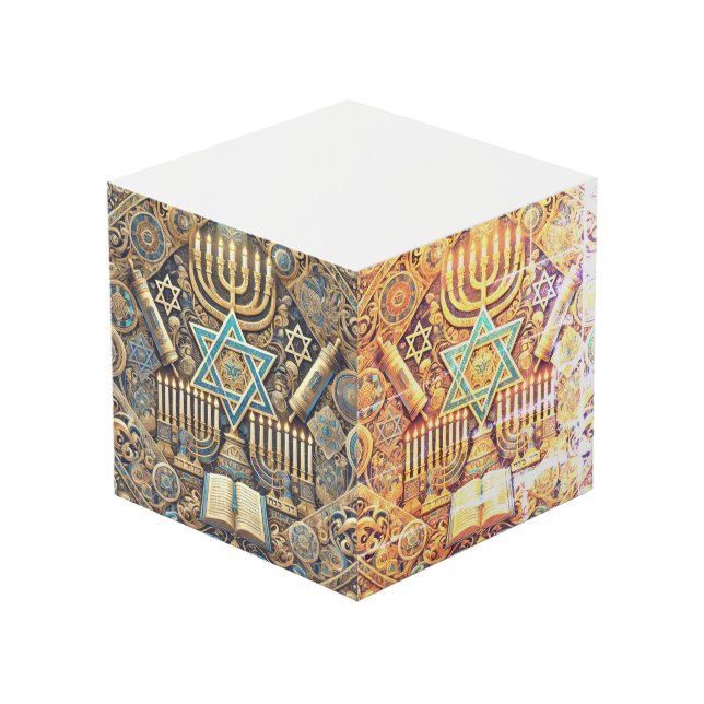Cubo judío diseñado de manera compleja (Angulo Anverso)