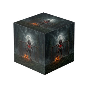Cubo Jugador de Fútbol Hombre Lobo Arte de Terror de Ha