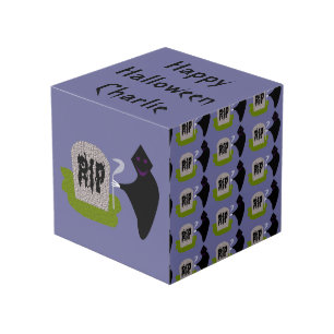 Cubo La muerte en el cementerio de Halloween personaliz