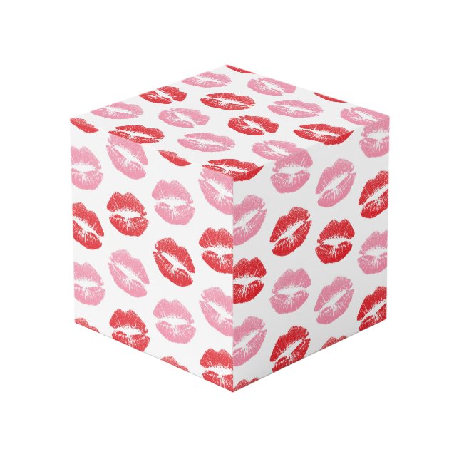 Cubo Labios rojos y rosados, patrón de labios, labios,  (Angulo Anverso)