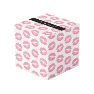Cubo Labios rosados, besos, pintalabios, tu nombre, per