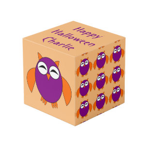 Cubo Lechuza Cute Halloween Personalizada