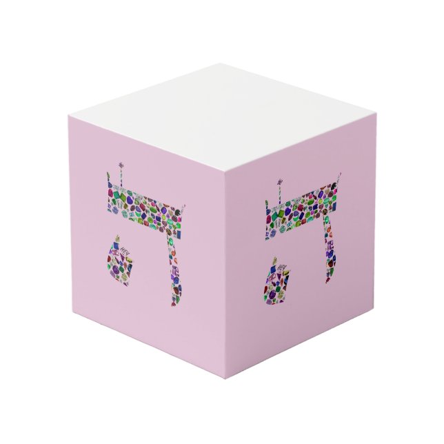 Cubo Letra hebrea HEY (Angulo Anverso)