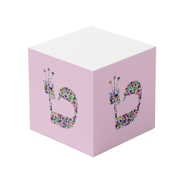 Cubo Letra hebrea 'TET' (Angulo Anverso)