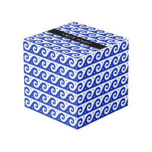 Cubo Llave de malandrina griega, llave de ola, azul, tu