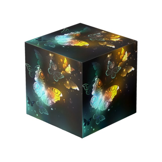 Cubo Mariposa luminosa y mariposas nocturnas (Angulo Anverso)