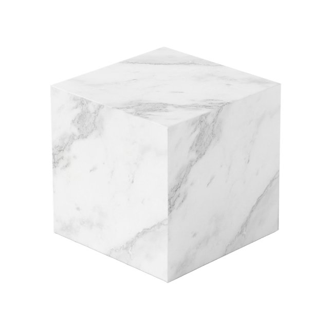 Cubo Mármol Blanco  (Angulo reverso)