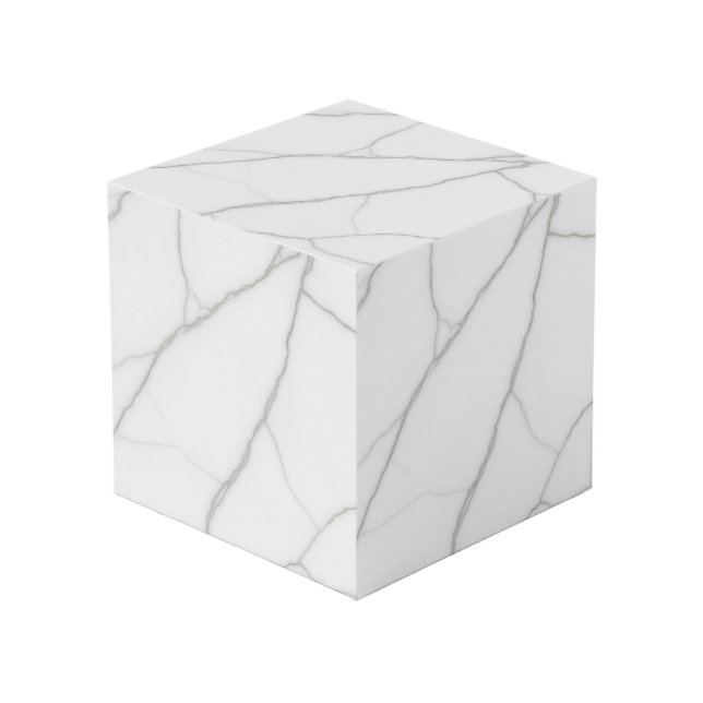 Cubo Mármol Blanco (Angulo Anverso)
