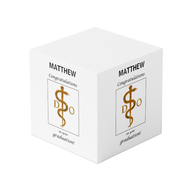 Cubo Médica de Osteopatía Felicitaciones por Graduación (Angulo Anverso)