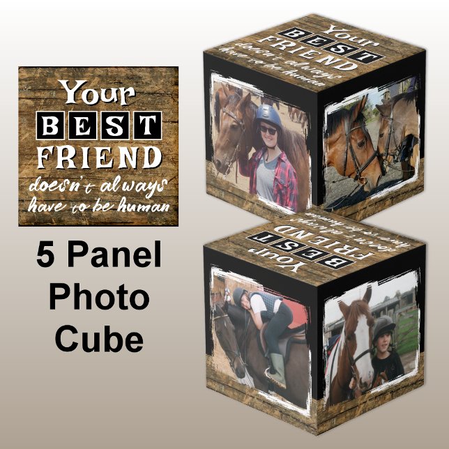 Cubo Mejor amigo del caballo 4 foto negro marrón (Subido por el creador)