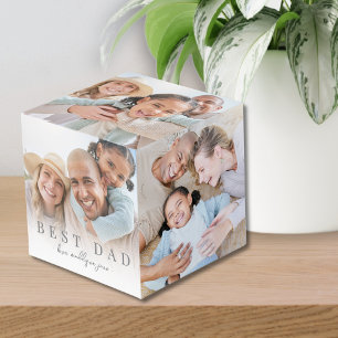 Cubo Mejor Papá 5 Fotos Familiares de Lado