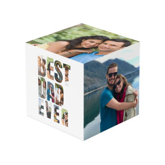 Cubo Mejor Papá del Mundo | Plantilla de Colage de Foto