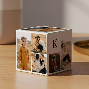Cubo Monograma mínimo moderno de varios Collages de fot