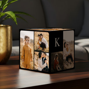 Cubo Monograma mínimo moderno de varios Collages de fot