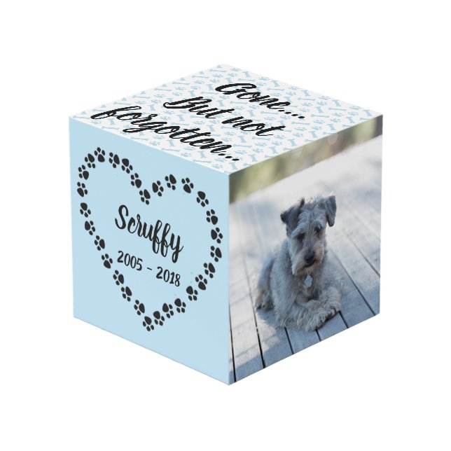 Cubo Monumento personalizado del perro (Angulo Anverso)
