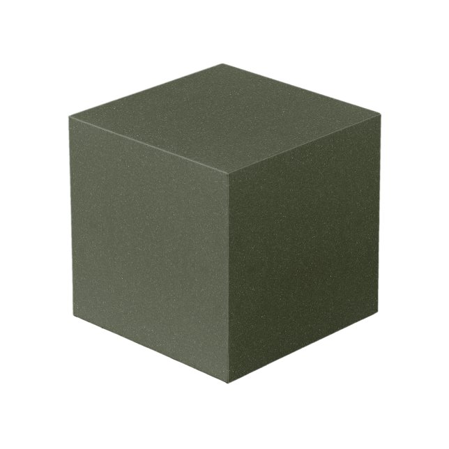 Cubo Moss Green Textured Cube - Personalizable (Angulo Anverso)