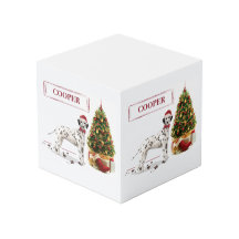 Navidades divertidos: Perro y árbol dalmatianos