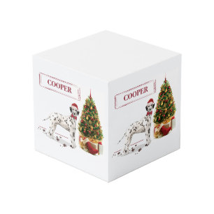 Cubo Navidades divertidos: Perro y árbol dalmatianos