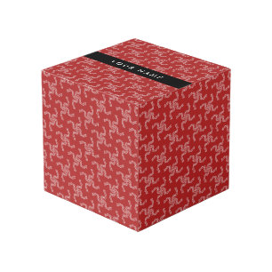 Cubo Navidades Garland, Red, Tu nombre, Personalizar