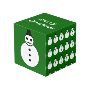 Cubo Navidades sonrientes Personalizado de Snowman foto
