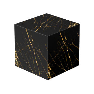 Cubo negro, oro, mármol, piedra, naturaleza, natural,
