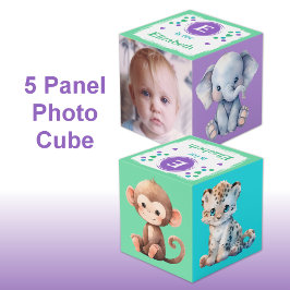 Cubo Nombre de foto de animales bebés lindos para guard