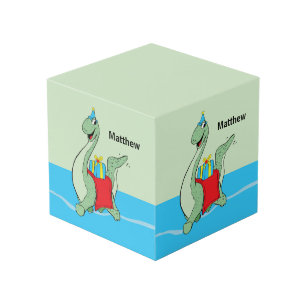 Cubo Nombre personalizado, niño, dinosaurio de cumpleañ