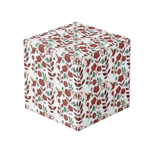 Cubo Pájaros y mariposas sin soldadura florales